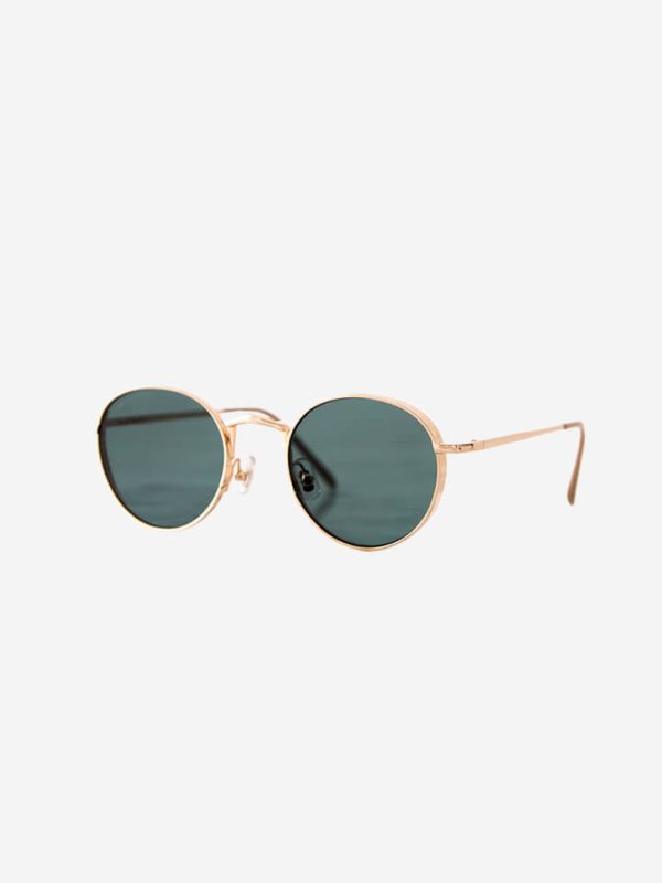 gafas mujer con montura dorada